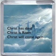 Christ has died Christ is Risen Christ will come again - Small Coaster