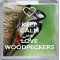 Keep Calm and Love Woodpeckers - Small Coaster