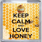 Keep Calm and Love Honey - Small Coaster
