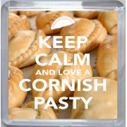 Keep Calm and Love a Cornish Pasty - Small Coaster