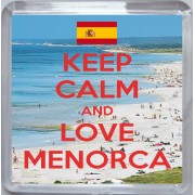 Keep Calm and Love Menorca - Small Coaster