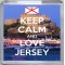 Keep Calm and Love Jersey - Small Coaster