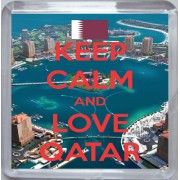 Keep Calm and Love Qatar - Small Coaster