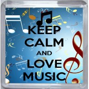 Keep Calm and Love Music - Small Coaster