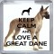 Keep Calm and Love a Great Dane - Small Coaster
