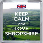 Keep Calm and Love Shropshire - Small Coaster