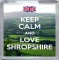 Keep Calm and Love Shropshire - Small Coaster