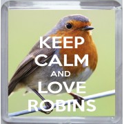 Keep Calm and Love Robins - Small Coaster