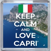 Keep Calm and Love Capri - Small Coaster