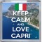Keep Calm and Love Capri - Small Coaster