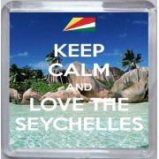 Keep Calm and Love the Seychelles - Small Coaster