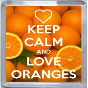 Keep Calm and Love Oranges - Small Coaster