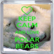 Keep Calm and Love Polar Bears - Small Coaster