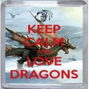 Keep Calm and Love Dragons - Small Coaster