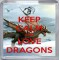 Keep Calm and Love Dragons - Small Coaster
