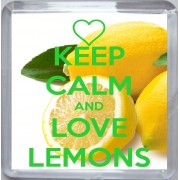Keep Calm and Love Lemons - Small Coaster