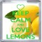 Keep Calm and Love Lemons - Small Coaster