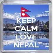 Keep Calm and Love Nepal - Small Coaster