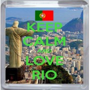 Keep Calm and Love Rio - Small Coaster
