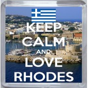 Keep Calm and Love Rhodes - Small Coaster
