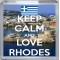 Keep Calm and Love Rhodes - Small Coaster