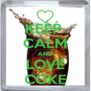 Keep Calm and Love Coke - Small Coaster