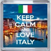 Keep Calm and Love Italy - Small Coaster