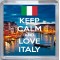 Keep Calm and Love Italy - Small Coaster
