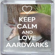 Keep Calm and Love Aardvarks - Small Coaster