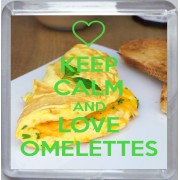 Keep Calm and Love Omelettes - Small Coaster