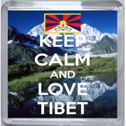 Keep Calm and Love Tibet - Small Coaster