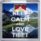 Keep Calm and Love Tibet - Small Coaster