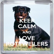 Keep Calm and Love Rottweilers - Small Coaster
