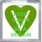 Keep Calm and be a Vegan - Small Coaster