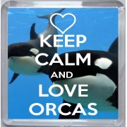 Keep Calm and Love Orcas - Small Coaster
