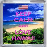 Keep Calm and Love Hawaii - Small Coaster