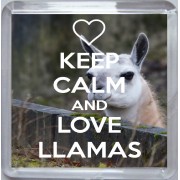 Keep Calm and Love llamas - Small Coaster