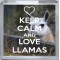 Keep Calm and Love llamas - Small Coaster