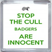 Stop the Cull Badgers are Innocent - Small Coaster