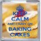 Keep Calm and Carry On Baking Cakes - Small Coaster