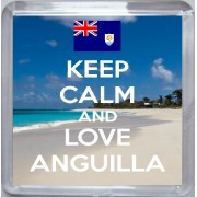 Keep Calm and Love Anguilla - Small Coaster