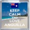 Keep Calm and Love Anguilla - Small Coaster