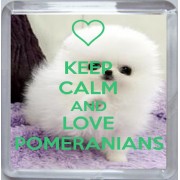 Keep Calm and Love Pomeranians - Small Coaster