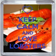 Keep Calm and Love Lobsters - Small Coaster