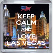 Keep Calm and Love Las Vegas - Small Coaster