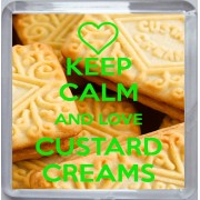 Keep Calm and Love Custard Creams - Small Coaster