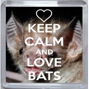 Keep Calm and Love Bats - Small Coaster