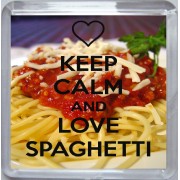 Keep Calm and Love Spaghetti - Small Coaster