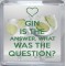 Gin is the Answer. What was the Question? - Small Coaster