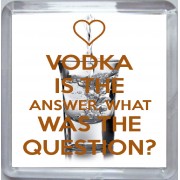 Vodka is the Answer. What was the Question? - Small Coaster